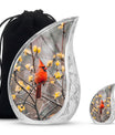 Cardinal Bird Theme Large Urn With 1 Keepsake Urn