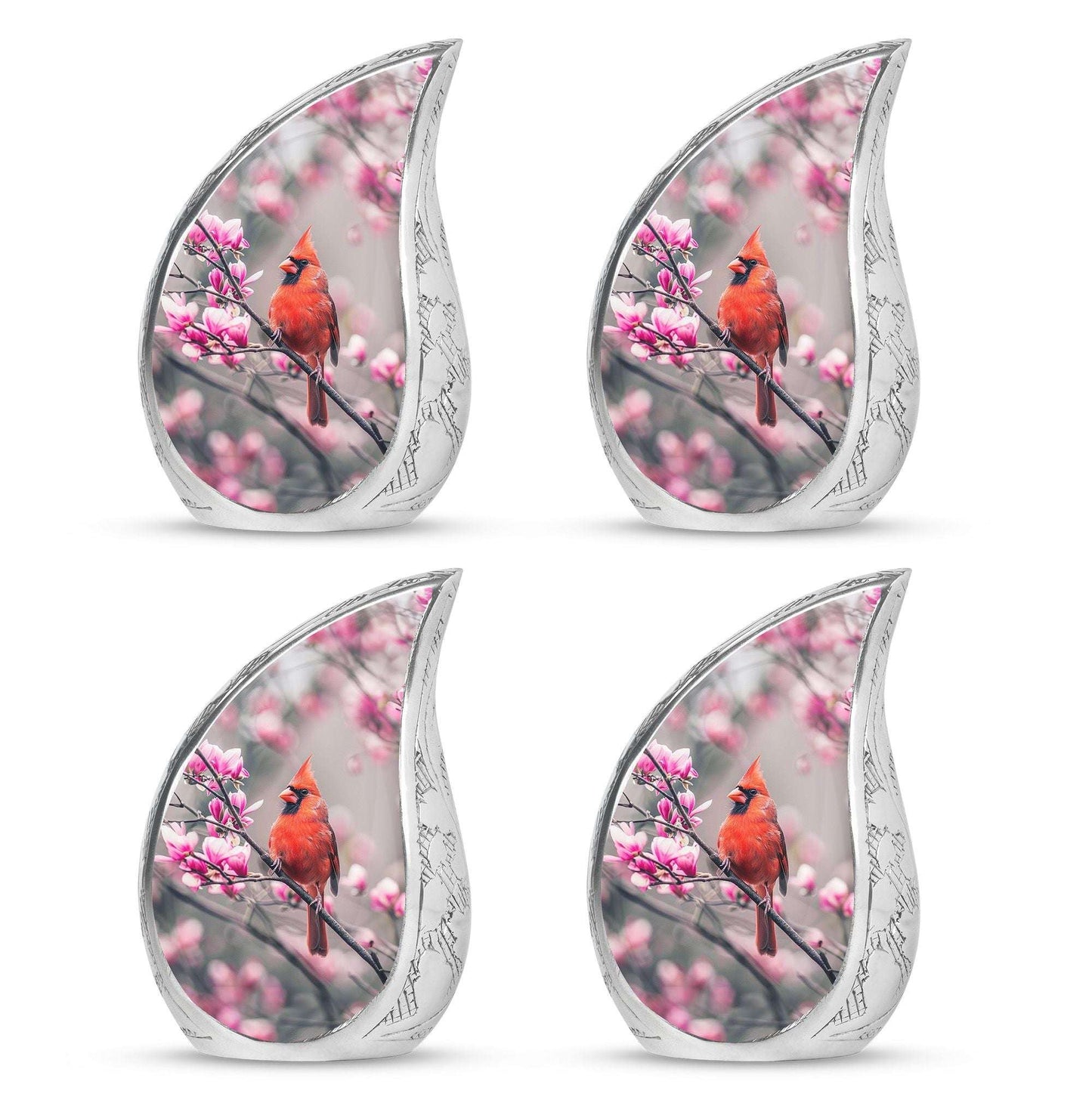 Cardinal Bird Theme 3 Inch Keepsake Pack of 4