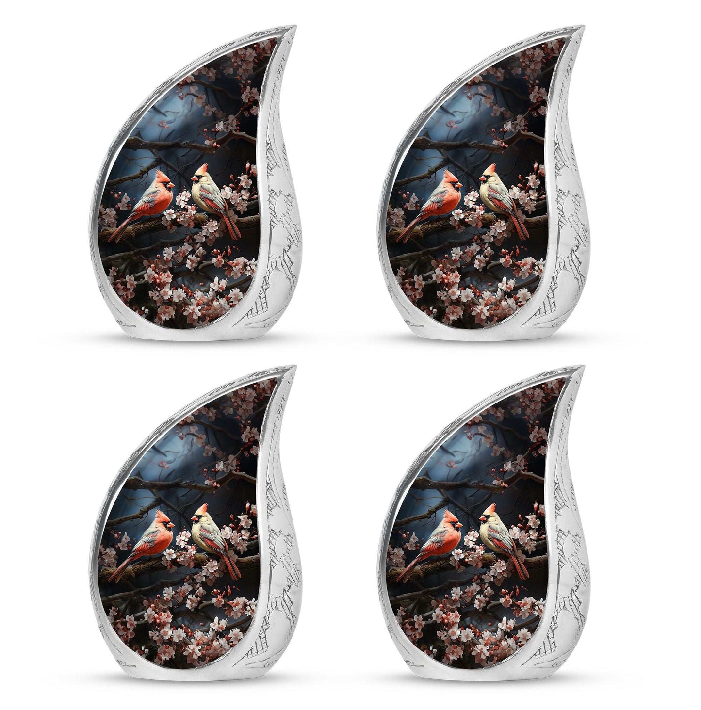 Cardinal Bird Theme 3 Inch Keepsake Pack of 4