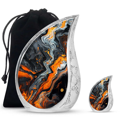 Abstract Theme Large Urn With 1 Keepsake Urn