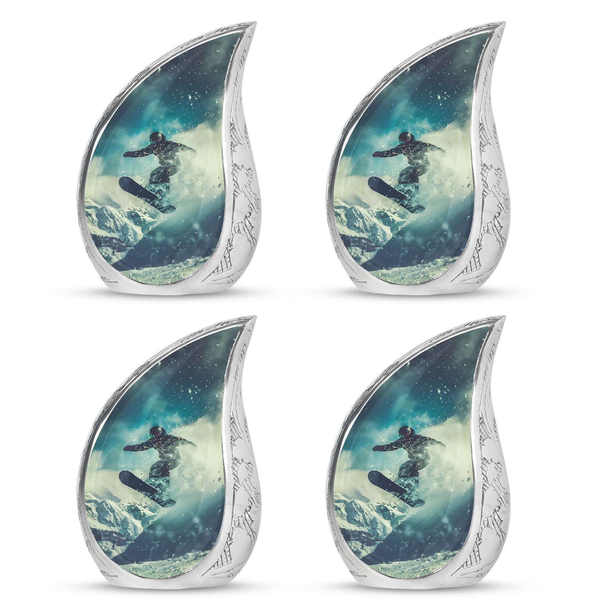 Snowboarding Theme 3 Inch Keepsake Pack of 4
