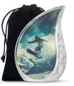 Snowboarding Theme Large Urn 10 Inch