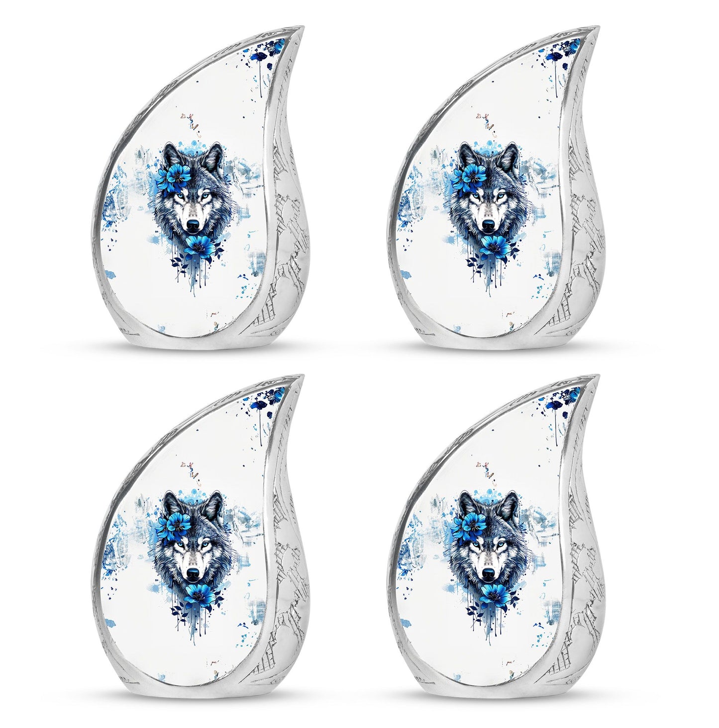 Wolf Theme 3 Inch Keepsake Pack of 4