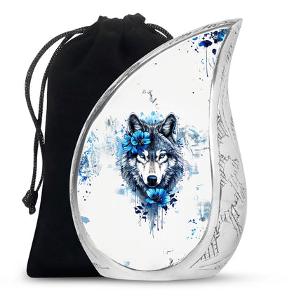 Wolf Theme Large Urn 10 Inch
