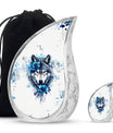 Wolf Theme Large Urn With 1 Keepsake Urn