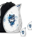 Wolf Theme Large Urn With 2 Keepsake Urn