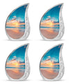 Sunset Beach Theme 3 Inch Keepsake Pack of 4