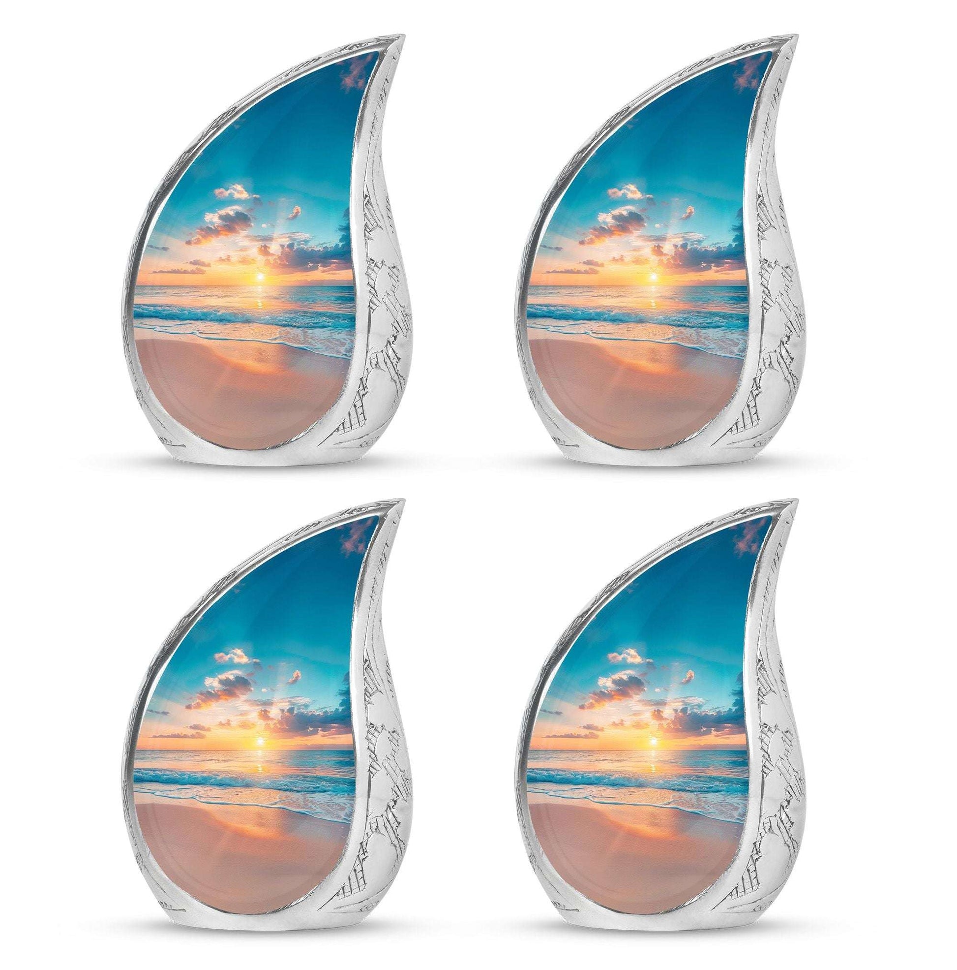 Sunset Beach Theme 3 Inch Keepsake Pack of 4