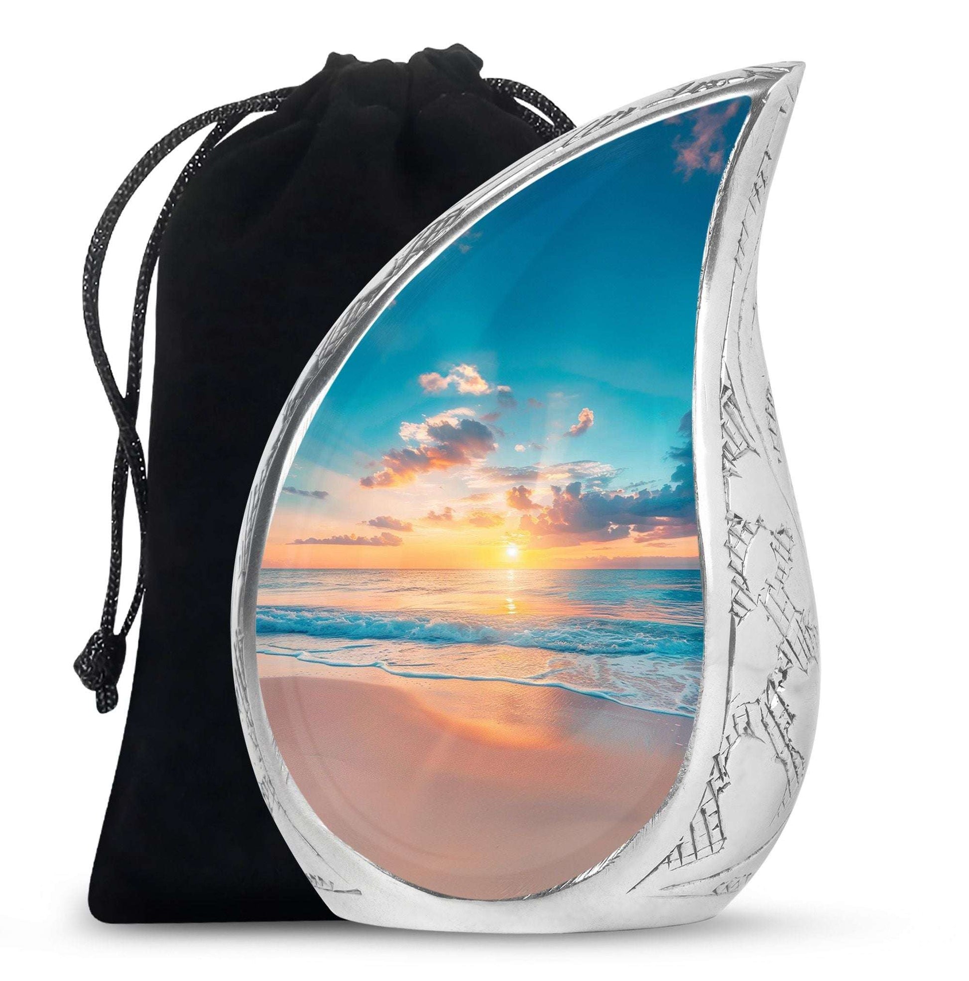 Ocean Sunset Cremation Urn for Adult Ashes - Beach Cremation Keepsake Urns