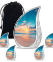 Sunset Beach Theme Large Urn With 4 Keepsake Urn