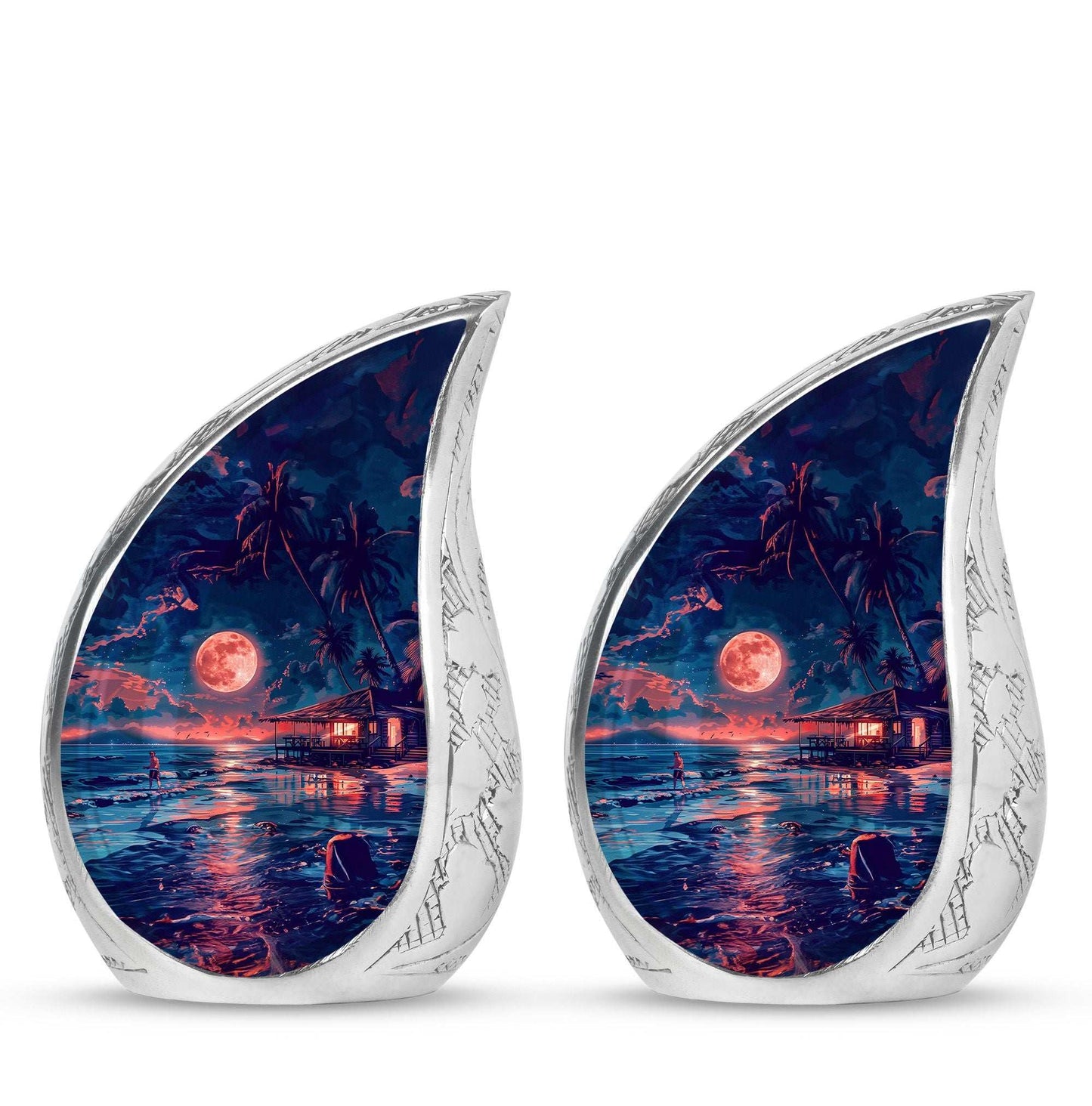 Night Beach Theme 3 Inch Keepsake Pack of 2