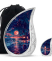 Night Beach Theme Large Urn With 1 Keepsake Urn
