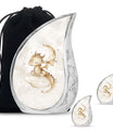 Dragons Theme Large Urn With 2 Keepsake Urn
