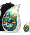 Butterfly Theme Large Urn With 1 Keepsake Urn