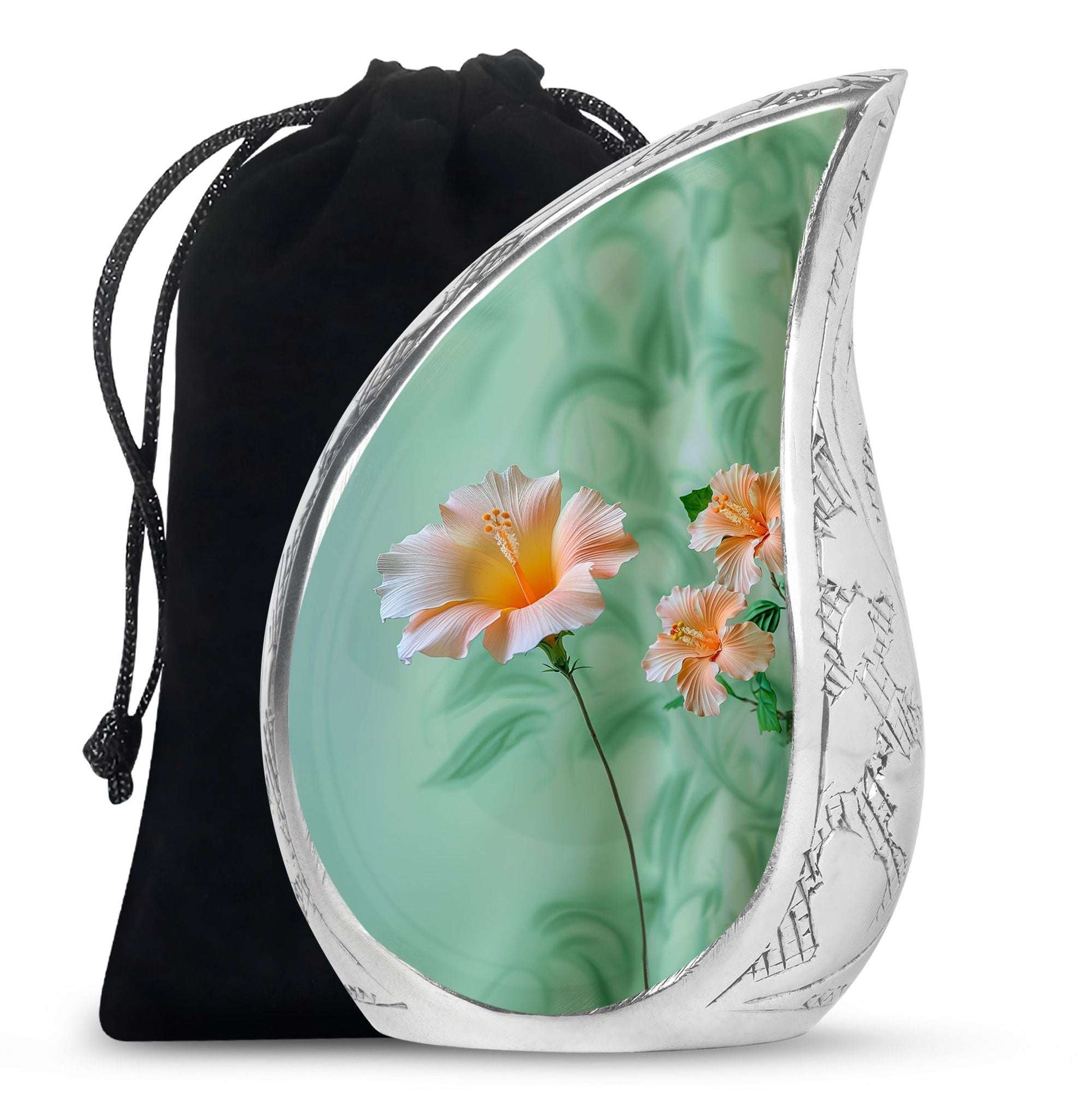 Flowers Theme Large Urn 10 Inch