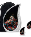 Eagle Theme Large Urn With 2 Keepsake Urn