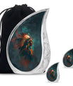 Tribe Man Theme Large Urn With 2 Keepsake Urn