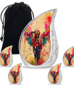 Tribe Man Theme Large Urn With 4 Keepsake Urn