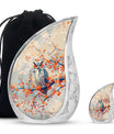 Owl Theme Large Urn With 1 Keepsake Urn