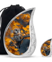 Owl Theme Large Urn With 1 Keepsake Urn