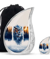 Owl Theme Large Urn With 1 Keepsake Urn