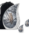 Owl Theme Large Urn With 2 Keepsake Urn