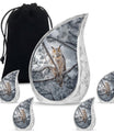 Owl Theme Large Urn With 4 Keepsake Urn