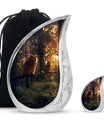 Owl Theme Large Urn With 1 Keepsake Urn