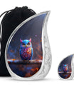 Owl Theme Large Urn With 1 Keepsake Urn