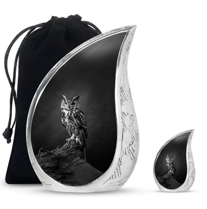 Owl Theme Large Urn With 1 Keepsake Urn