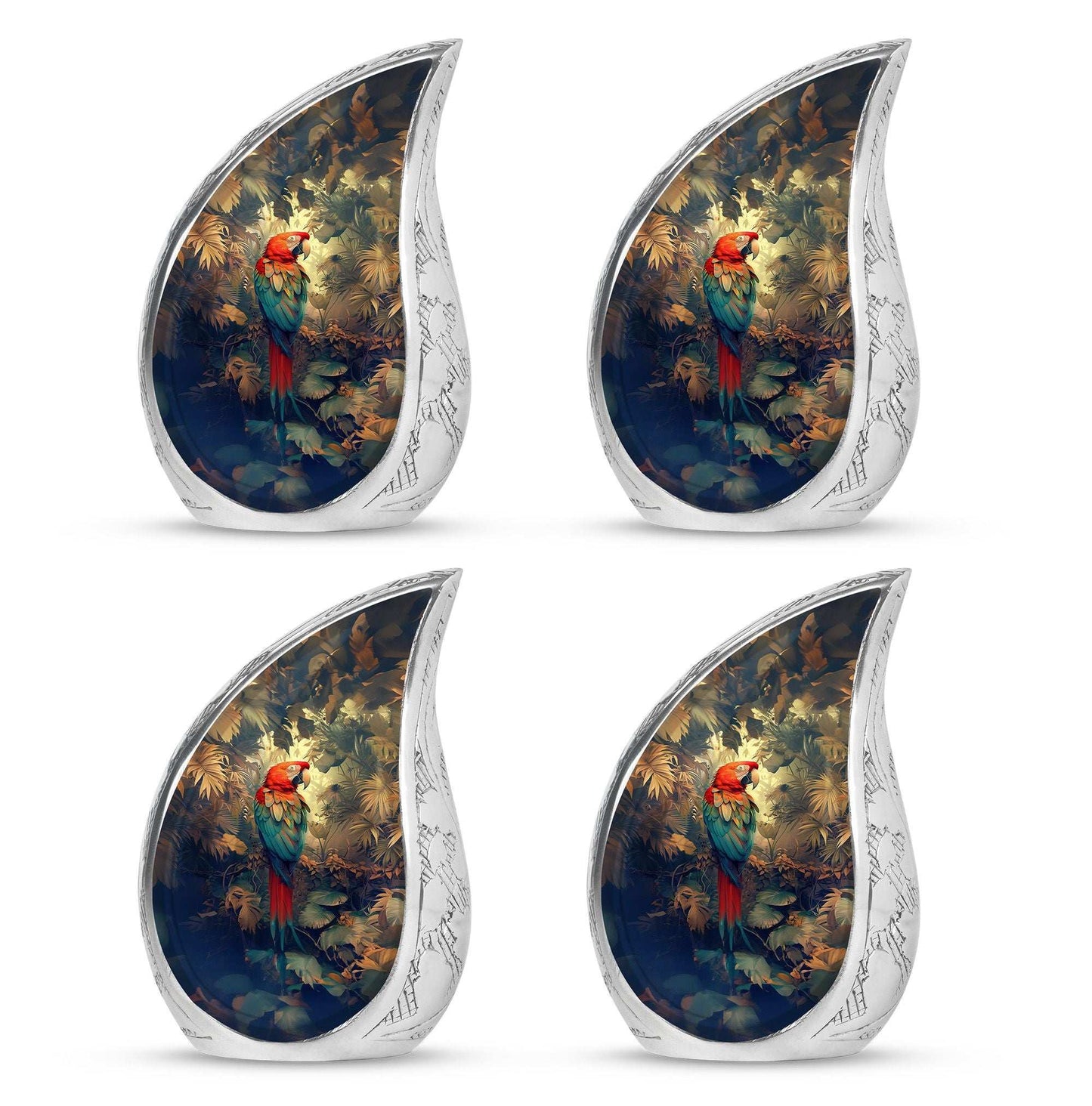 Macaw Parrot Theme 3 Inch Keepsake Pack of 4