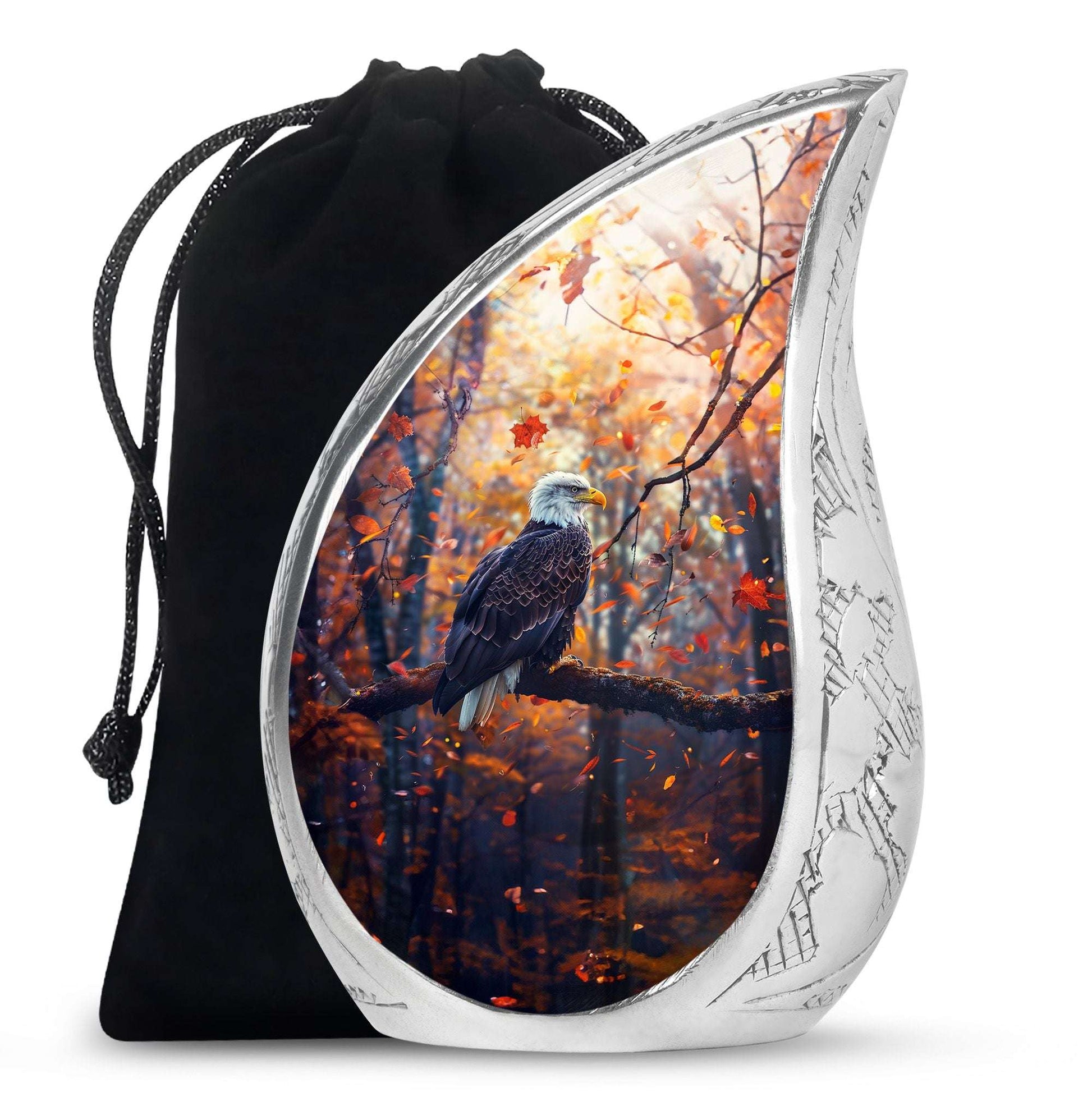 Eagle Cremation Urn For Human Ashes – Autumn Memorial Tribute Urn