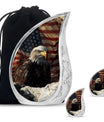 Eagle Theme Large Urn With 2 Keepsake Urn