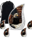 Eagle Theme Large Urn With 4 Keepsake Urn