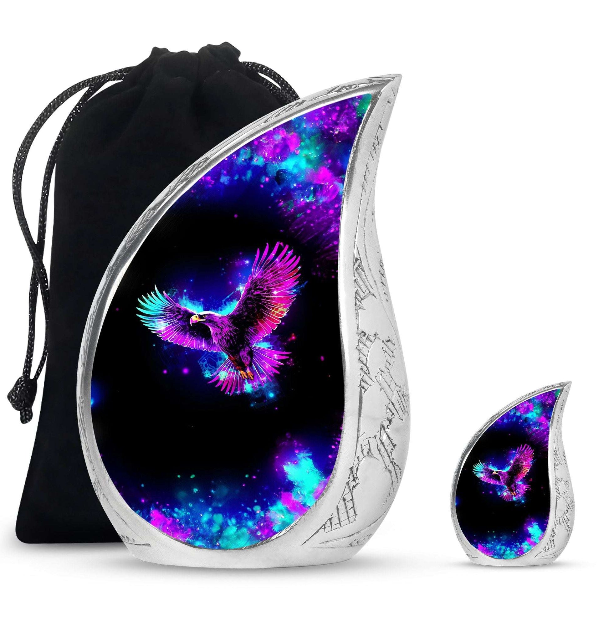 Eagle Theme Large Urn With 1 Keepsake Urn