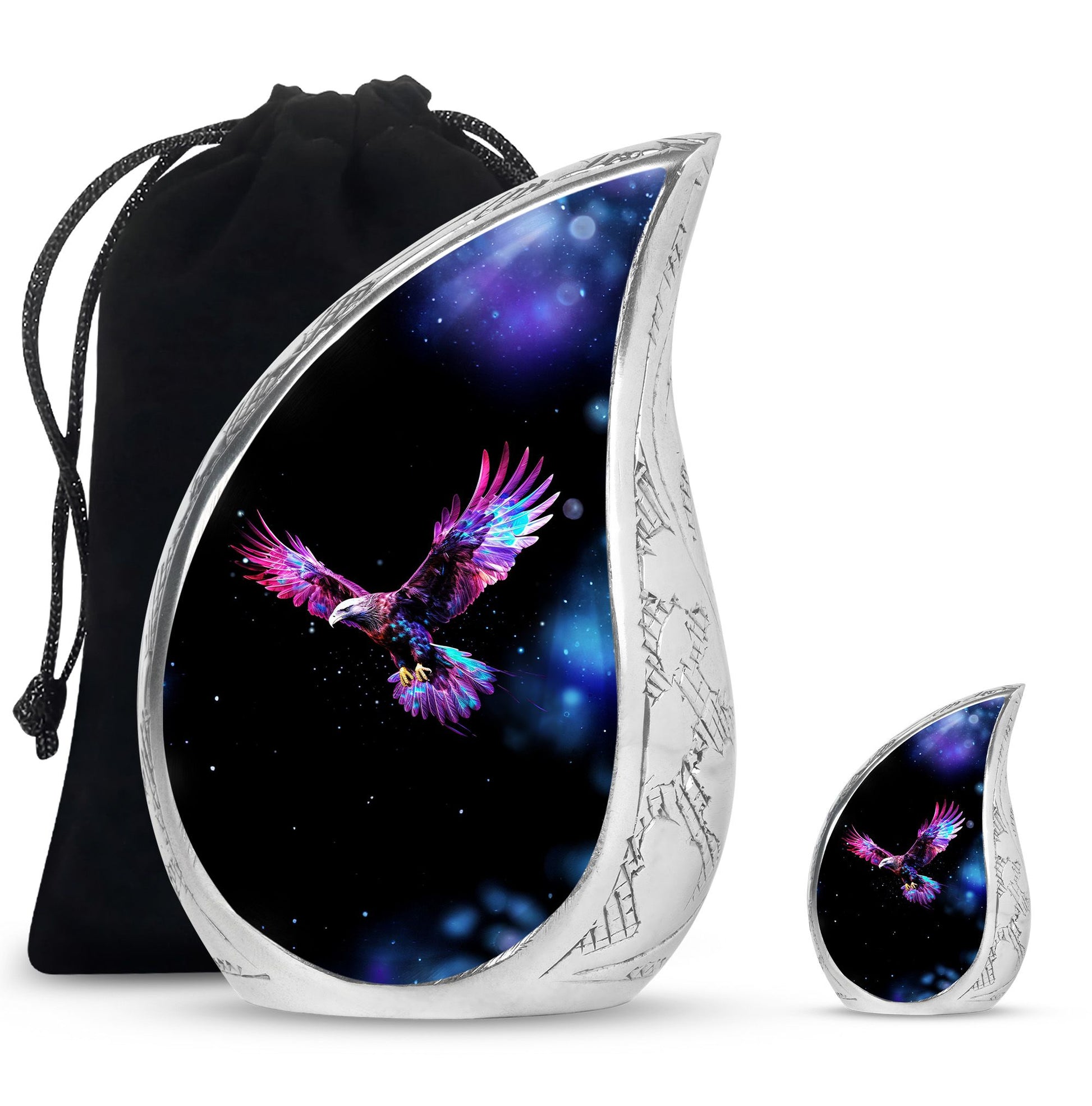 Eagle Theme Large Urn With 1 Keepsake Urn