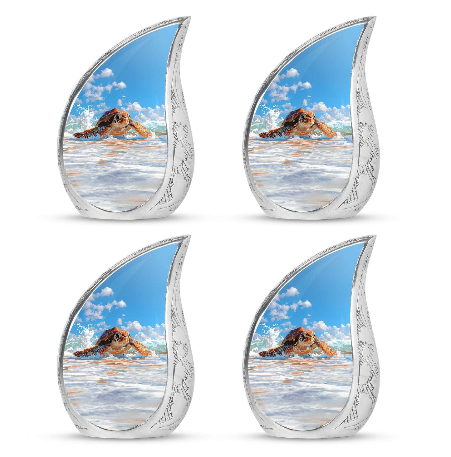Turtle Theme 3 Inch Keepsake Pack of 4