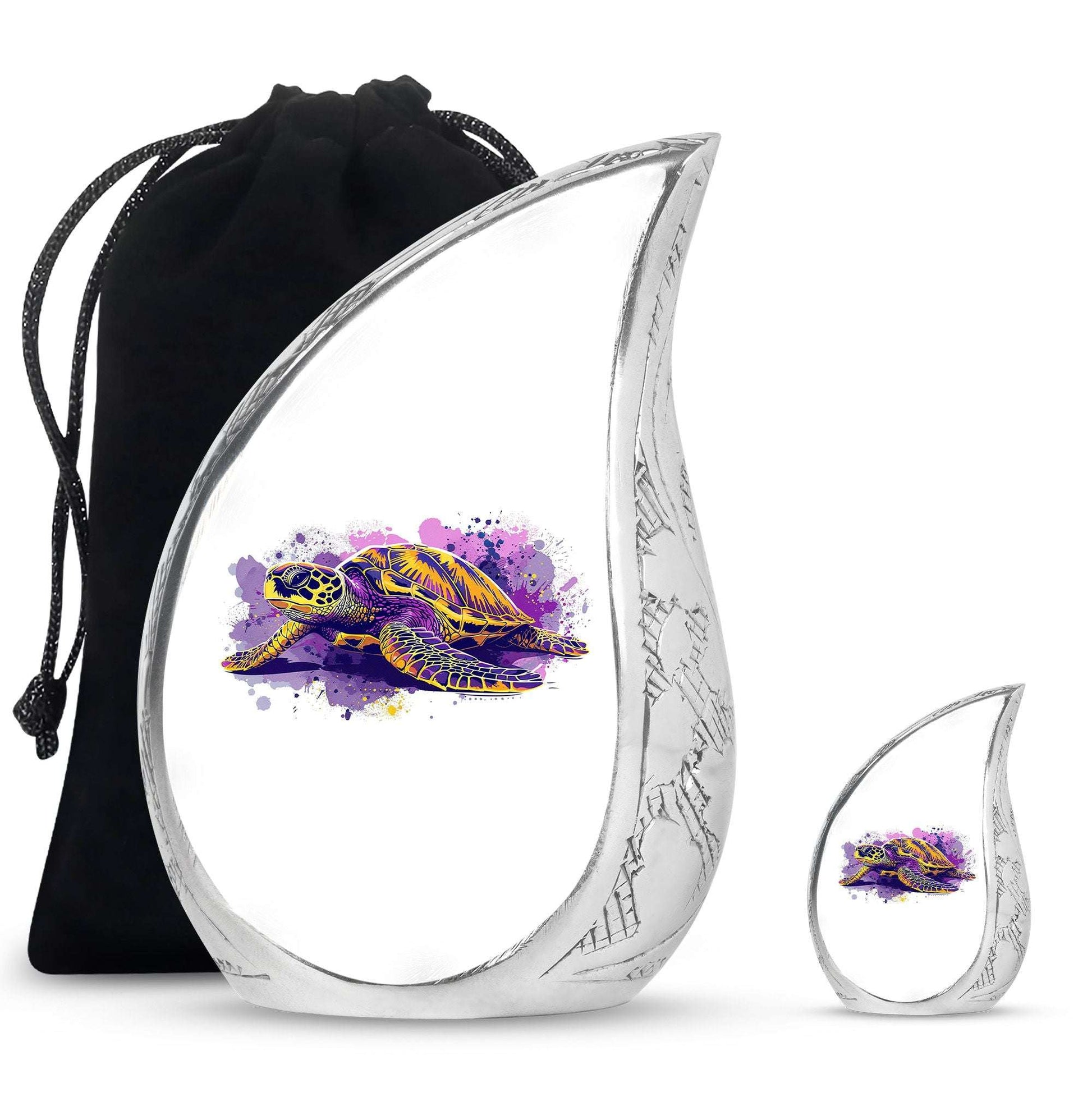 Turtle Theme Large Urn With 1 Keepsake Urn