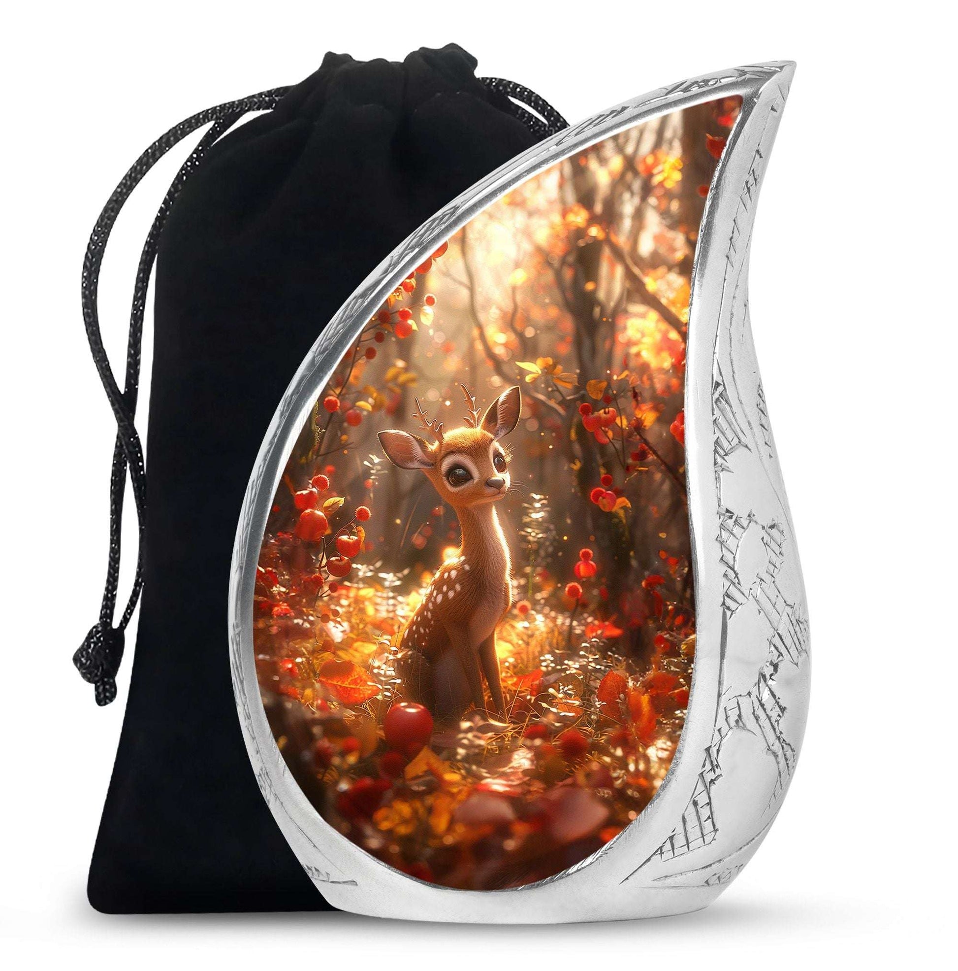 Deer Theme Large Urn 10 Inch