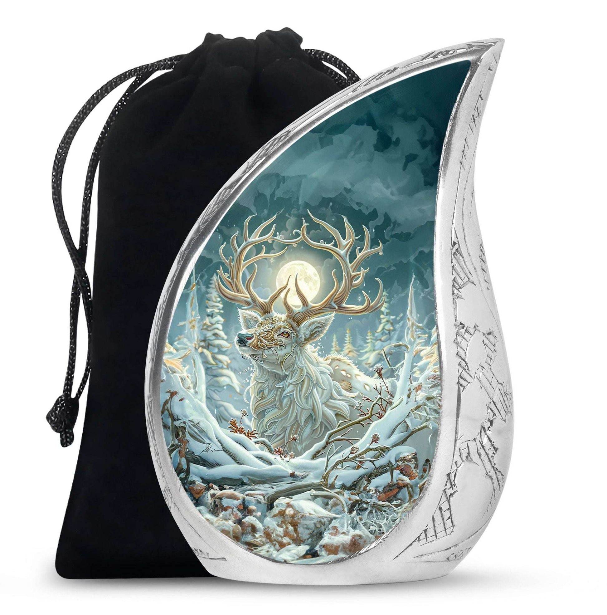 Deer Theme Large Urn 10 Inch