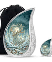 Deer Theme Large Urn With 1 Keepsake Urn