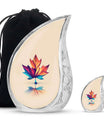 Mapple Leaf Theme Large Urn With 1 Keepsake Urn
