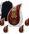 Mapple Leaf Theme Large Urn With 4 Keepsake Urn