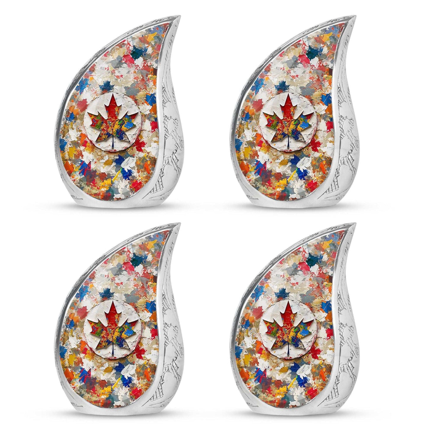 Mapple Leaf Theme 3 Inch Keepsake Pack of 4