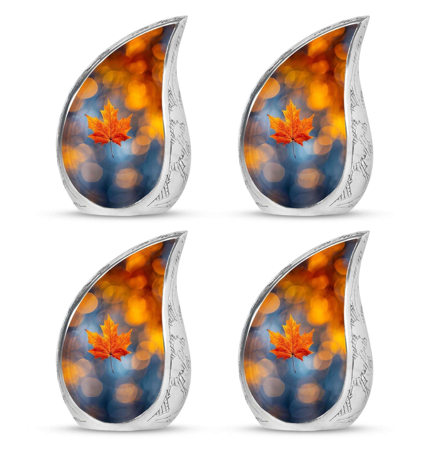 Mapple Leaf Theme 3 Inch Keepsake Pack of 4