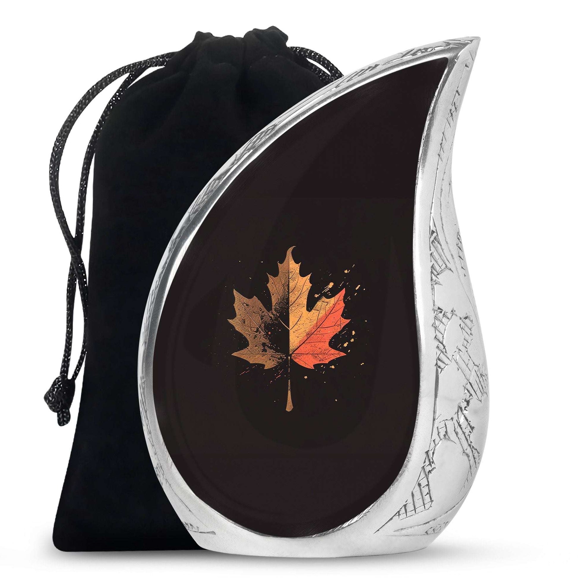 Mapple Leaf Theme Large Urn 10 Inch