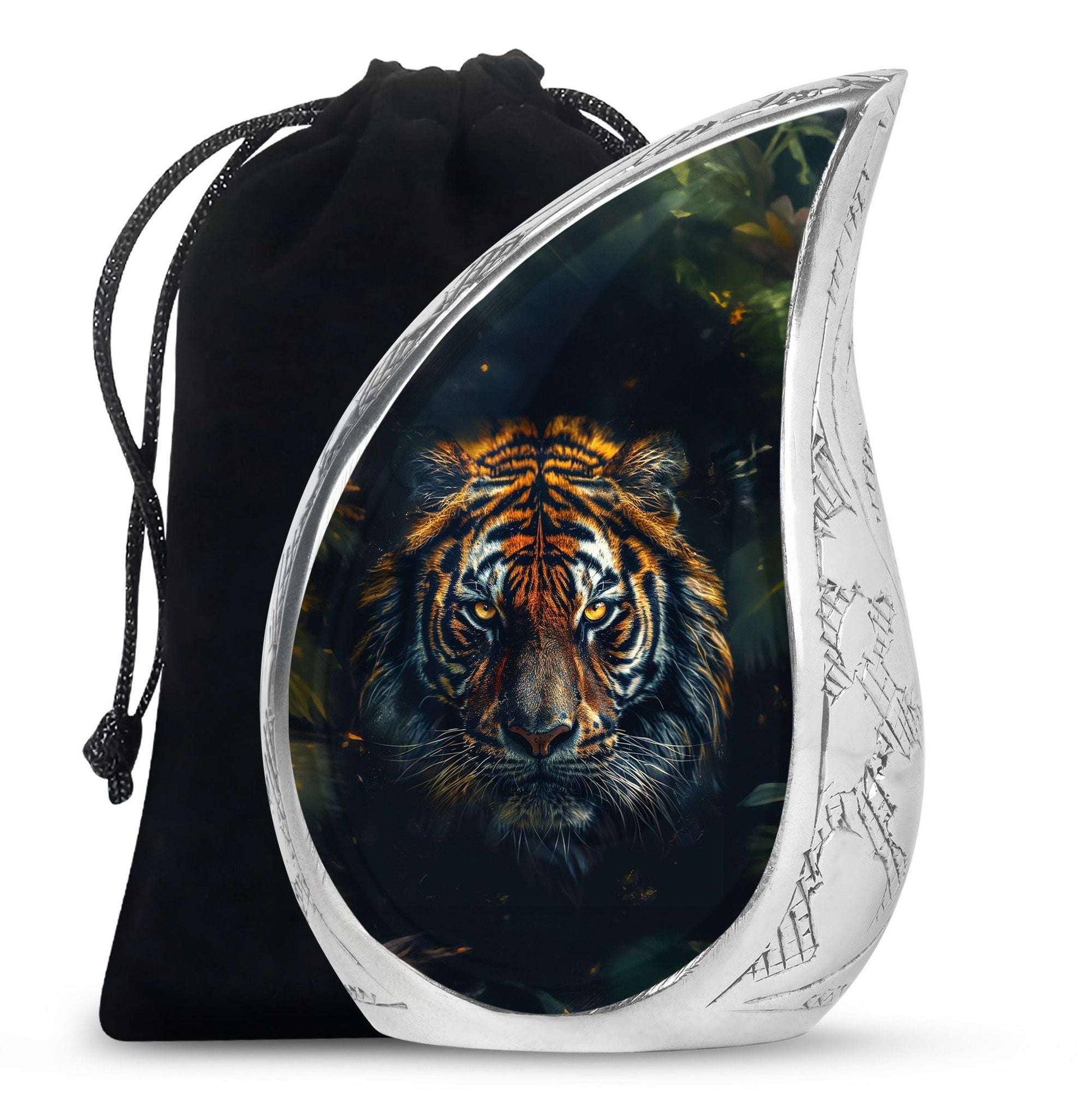 Tiger Theme Large Urn 10 Inch