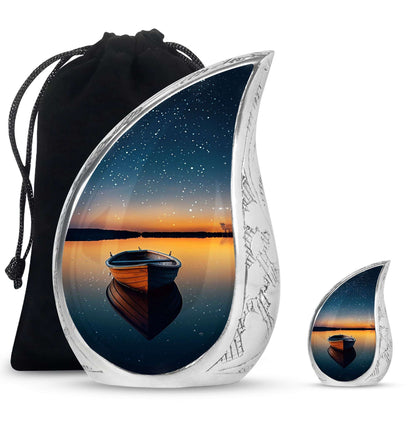 Boat Theme Large Urn With 1 Keepsake Urn