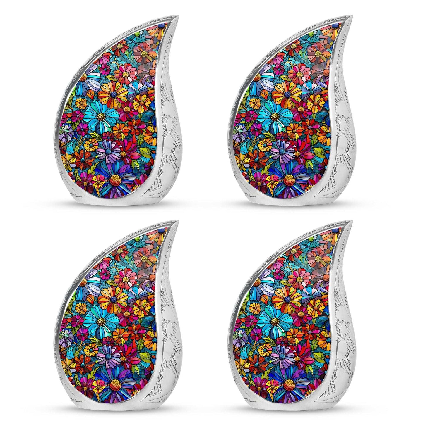 Flowers Theme 3 Inch Keepsake Pack of 4