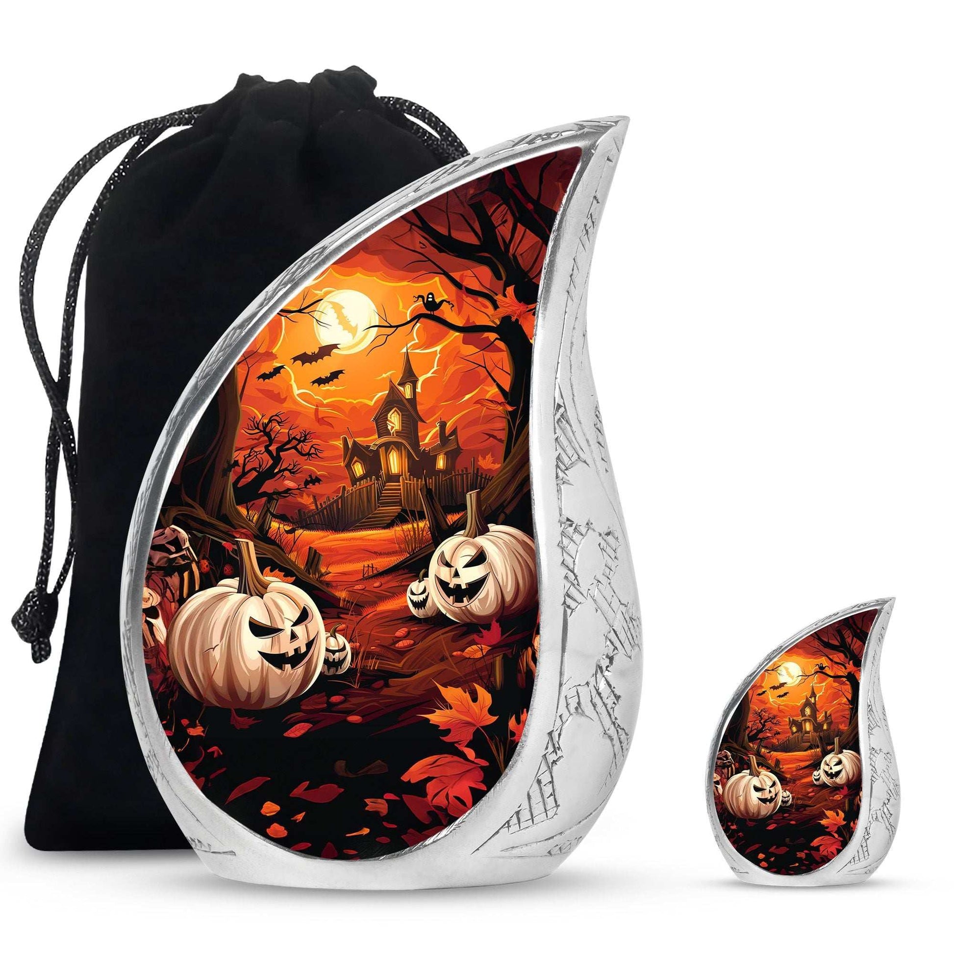 Halloween Theme Large Urn With 1 Keepsake Urn